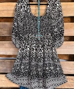 Umgee What's New It Could Be You Dress - Black Mix