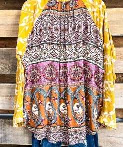 Umgee Right Through You Top - Goldenrod - SALE