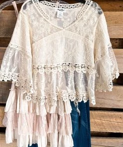 Sassy Bling AHB EXCLUSIVE: Dwell With Passion Dress/Tunic - Beige - (TWO PIECES) What's New