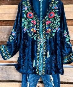 Umgee What's New AHB EXCLUSIVE: The One Who Loved Velvet Top - Teal