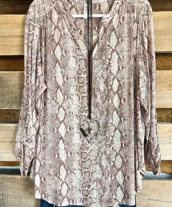 Emerald Worthy And Bright Top - Snake Print What's New