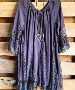 Sassybling AHB EXCLUSIVE: Spring Sighting Tunic/Dress- Dk. Grey