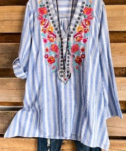 Andree AHB EXCLUSIVE -Twisted Fate Top - Blue - 100% COTTON