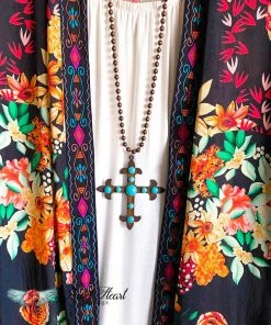 A&A What's New AHB EXCLUSIVE: Bright With A Smile Long Duster - Black/Multi