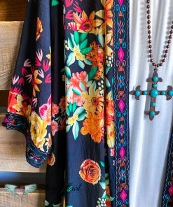 A&A What's New AHB EXCLUSIVE: Bright With A Smile Long Duster - Black/Multi