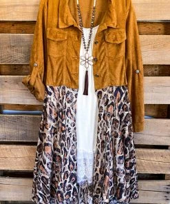 Origami AHB EXCLUISVE: Dakota Suede Duster - Camel/Leopard