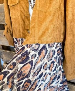 Origami AHB EXCLUISVE: Dakota Suede Duster - Camel/Leopard