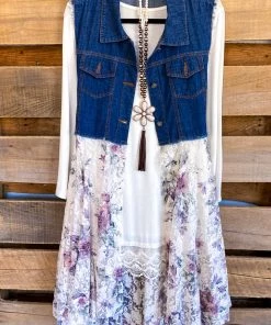 Origami What's New AHB EXCLUSIVE: All The While Vest - Denim/Flower