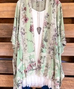 Origami AHB EXCLUSIVE: Something Good Is Coming Cardigan - Mint/Floral