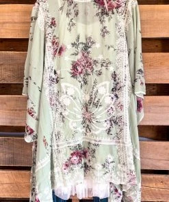 Origami AHB EXCLUSIVE: Something Good Is Coming Cardigan - Mint/Floral