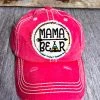 Too Too Hat What's New Mama Bear Circle Patch Hat - Fuchsia