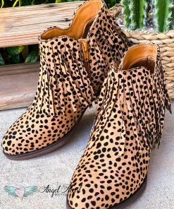 Olem Shoe What's New She Will Be Loved Booties - Cheetah Print