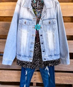 Andree What's New A Walk On The Floral Side Jacket - Denim - 100% COTTON