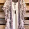 Origami AHB EXCLUSIVE: One More Time Long Kimono Lace - Taupe/Brown