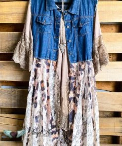 Origami AHB EXCLUSIVE: All The While Vest - Denim/Leopard What's New