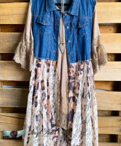 Origami AHB EXCLUSIVE: All The While Vest - Denim/Leopard What's New