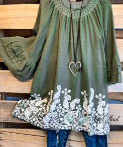 Sassybling AHB EXCLUSIVE: Making The Way Tunic - Olive - 100% COTTON