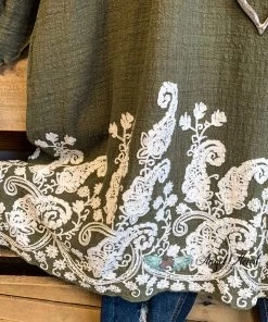 Sassybling AHB EXCLUSIVE: Making The Way Tunic - Olive - 100% COTTON