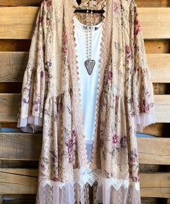 Origami AHB EXCLUSIVE: Embrace The Joy Kimono/Duster - Taupe/Flower What's New
