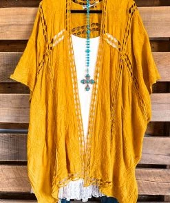 Origami For The First Time In Forever OVERSIZED Kimono - Mustard - 100% COTTON What's New