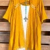 Origami For The First Time In Forever OVERSIZED Kimono - Mustard - 100% COTTON What's New
