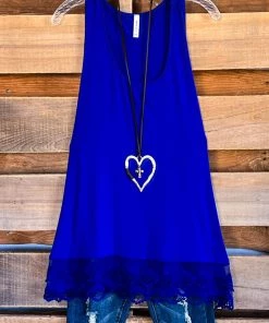 Emerald What's New Extender: Slip On Tank/Tunic - Royal Blue
