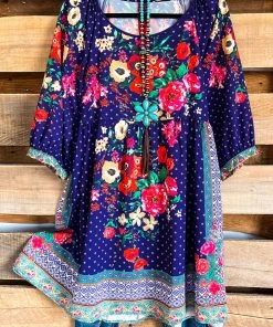 Umgee Tropical Meadow Dress - Indigo