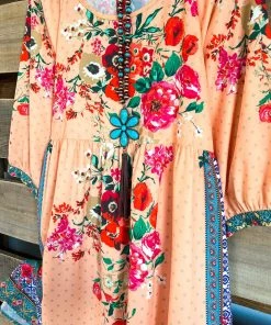 Umgee What's New Tropical Meadow Dress - Cantaloupe
