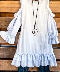 Sassybling What's New AHB EXCLUSIVE: Not A Doubt In Your Mind Dress - Blue - 100% COTTON