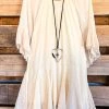 Sassybling What's New AHB EXCLUSIVE: The It Girl Oversized Loose Fitting Tunic - Beige