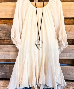 Sassybling What's New AHB EXCLUSIVE: The It Girl Oversized Loose Fitting Tunic - Beige