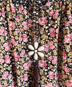 Umgee Genuine Charm Top - Black Mix