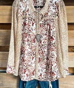 Umgee Unforgettable Youth Blouse - Off White Mix What's New