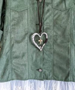 Origami Sundance Suede Button Up - Olive