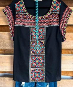 Andree Live On Serenity Top - Black - 100% COTTON