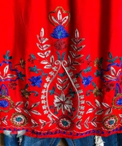 A&A AHB EXCLUSIVE: Romance The Day Tunic - Red