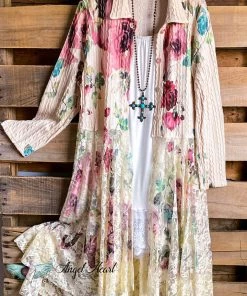 Origami What's New AHB EXCLUSIVE: Angel In You Sweater Cardigan - Natural/Big Rose