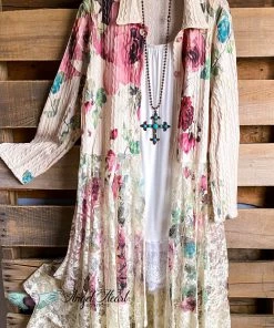 Origami What's New AHB EXCLUSIVE: Angel In You Sweater Cardigan - Natural/Big Rose