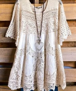 Origami AHB EXCLUSIVE: Delightful Details Cotton Top - Natural - 100% COTTON What's New