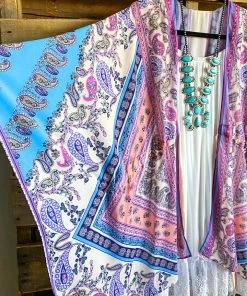 Umgee Nothing Like Your Love Kimono - Sky Mix - SALE