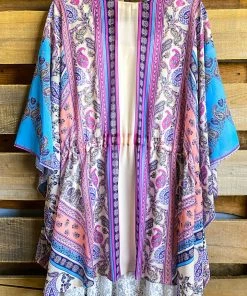 Umgee Nothing Like Your Love Kimono - Sky Mix - SALE