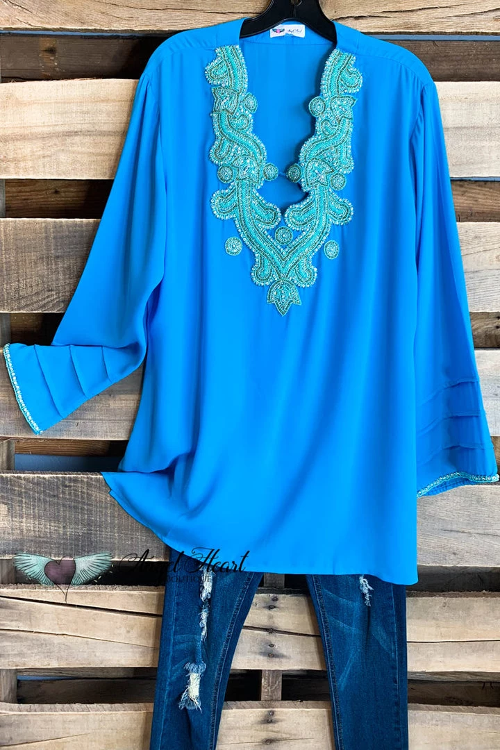 Kareena's Trends AHB EXCLUSIVE: Arabian Nights Blouse - Turquoise What's New 7 Kareena's Trends AHB EXCLUSIVE: Arabian Nights Blouse - Turquoise What's New