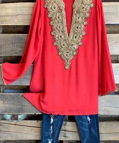 Kareena's Trends AHB EXCLUSIVE: Arabian Nights Blouse - Coral What's New