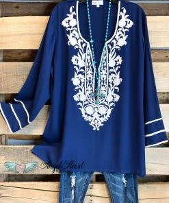 Kareena's Trends AHB EXCLUSIVE: Singing To My Soul Blouse - Navy What's New 7 Kareena's Trends AHB EXCLUSIVE: Singing To My Soul Blouse - Navy What's New