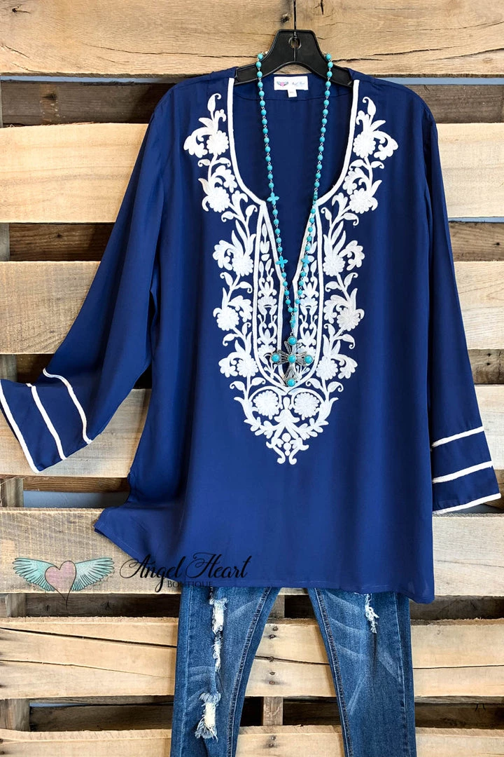 Kareena's Trends AHB EXCLUSIVE: Singing To My Soul Blouse - Navy What's New 5 Kareena's Trends AHB EXCLUSIVE: Singing To My Soul Blouse - Navy What's New