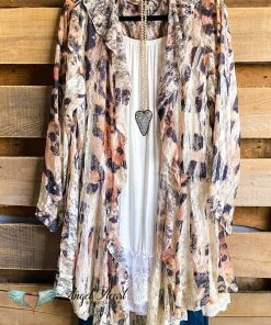 Origami AHB EXCLUSIVE: Embracing Love Lace Cardigan - Beige/Leopard What's New