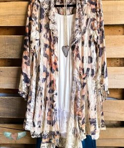 Origami AHB EXCLUSIVE: Embracing Love Lace Cardigan - Beige/Leopard What's New