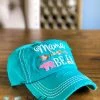 Suzie Mama Bear Arrow Hat - Turquoise