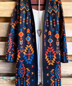 Andree Aztec Dream Cardigan - Black/Multi - SALE