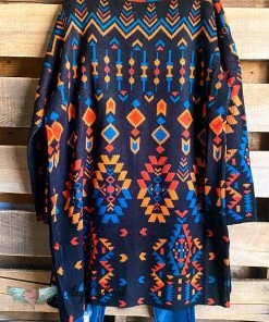 Andree Aztec Dream Cardigan - Black/Multi - SALE